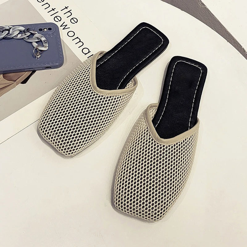 Damen Mesh-Pantoletten mit geschlossener Spitze – Odessa