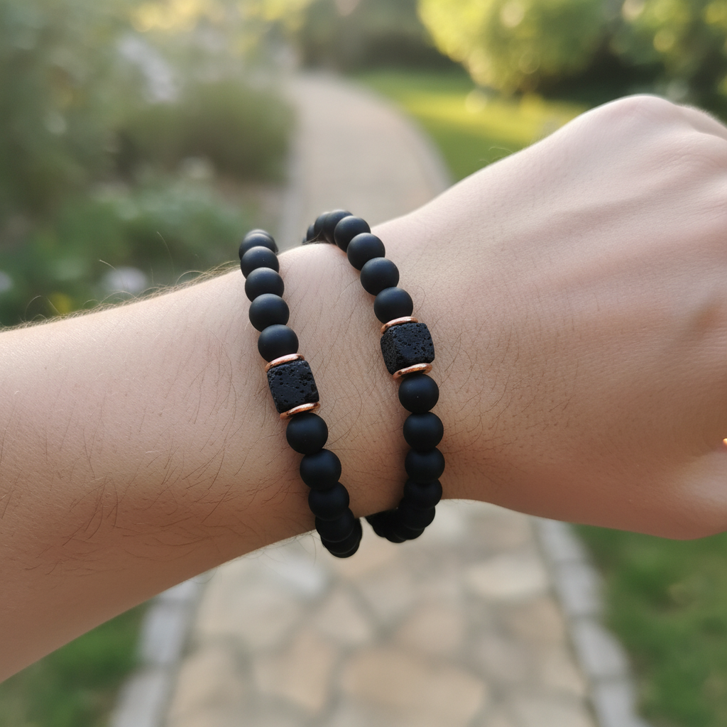 Armband Aus Lavastein - OnyxBalance