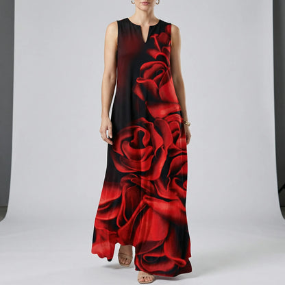 Ärmelloses Kleid Mit Figurbetontem Oberteil - Rosa
