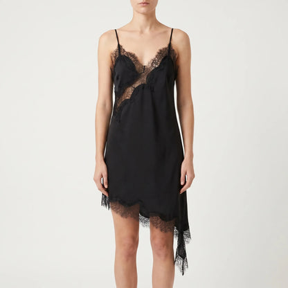 Asymmetrisches Slipkleid Mit Transparenten Details -  Mable