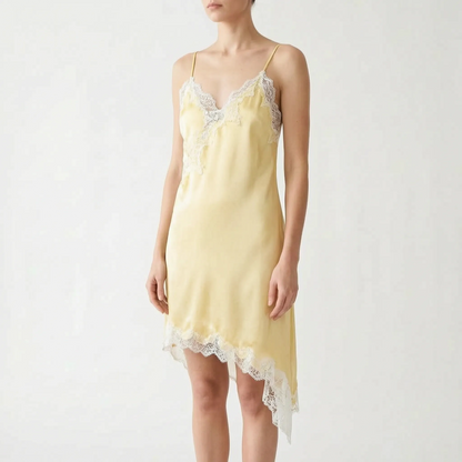 Asymmetrisches Slipkleid Mit Transparenten Details -  Mable