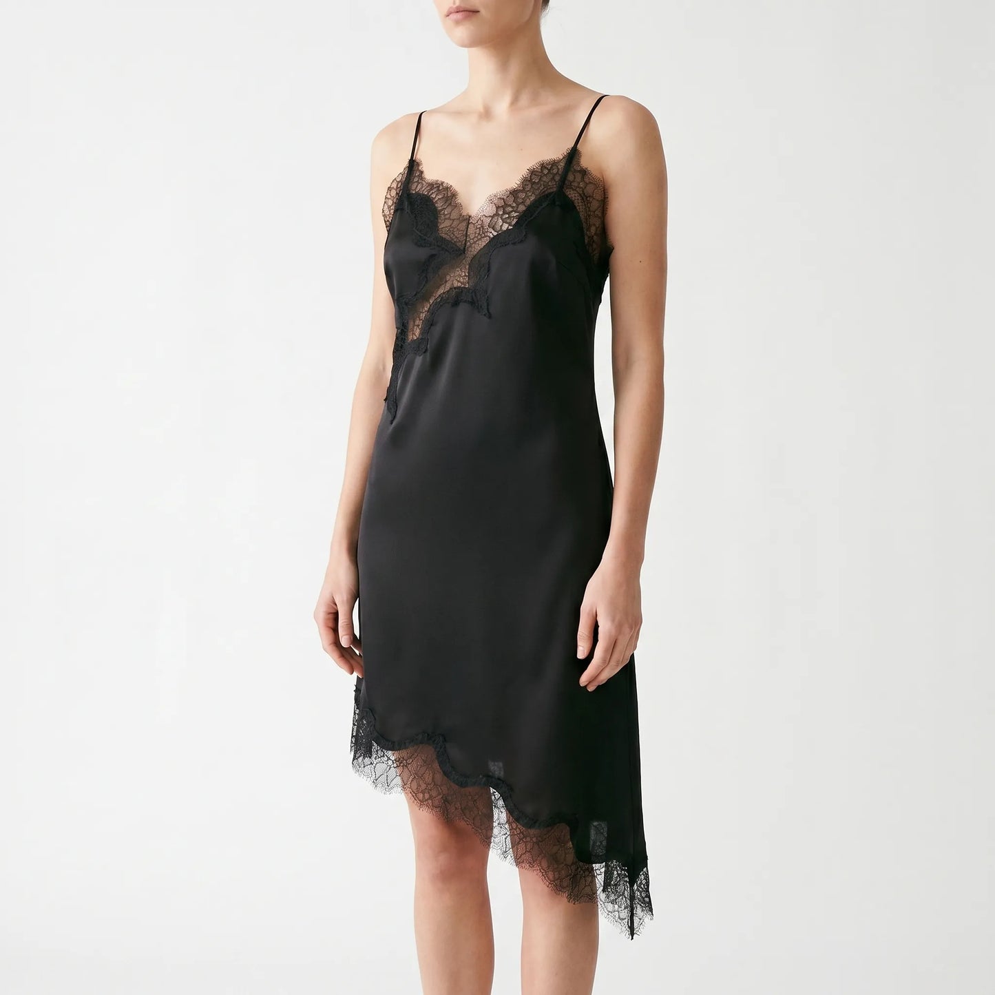 Asymmetrisches Slipkleid Mit Transparenten Details -  Mable
