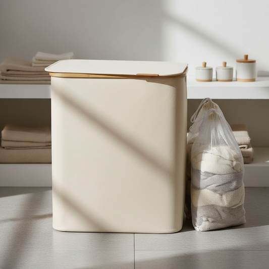 Atmungsaktiver Textil Wäschekorb - FreshFold