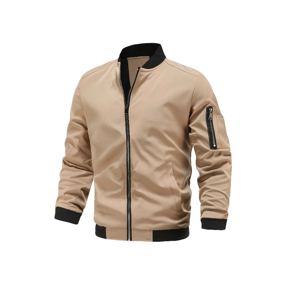 Leichte & trendige Herren Bomberjacke mit Reißverschluss – Jaron