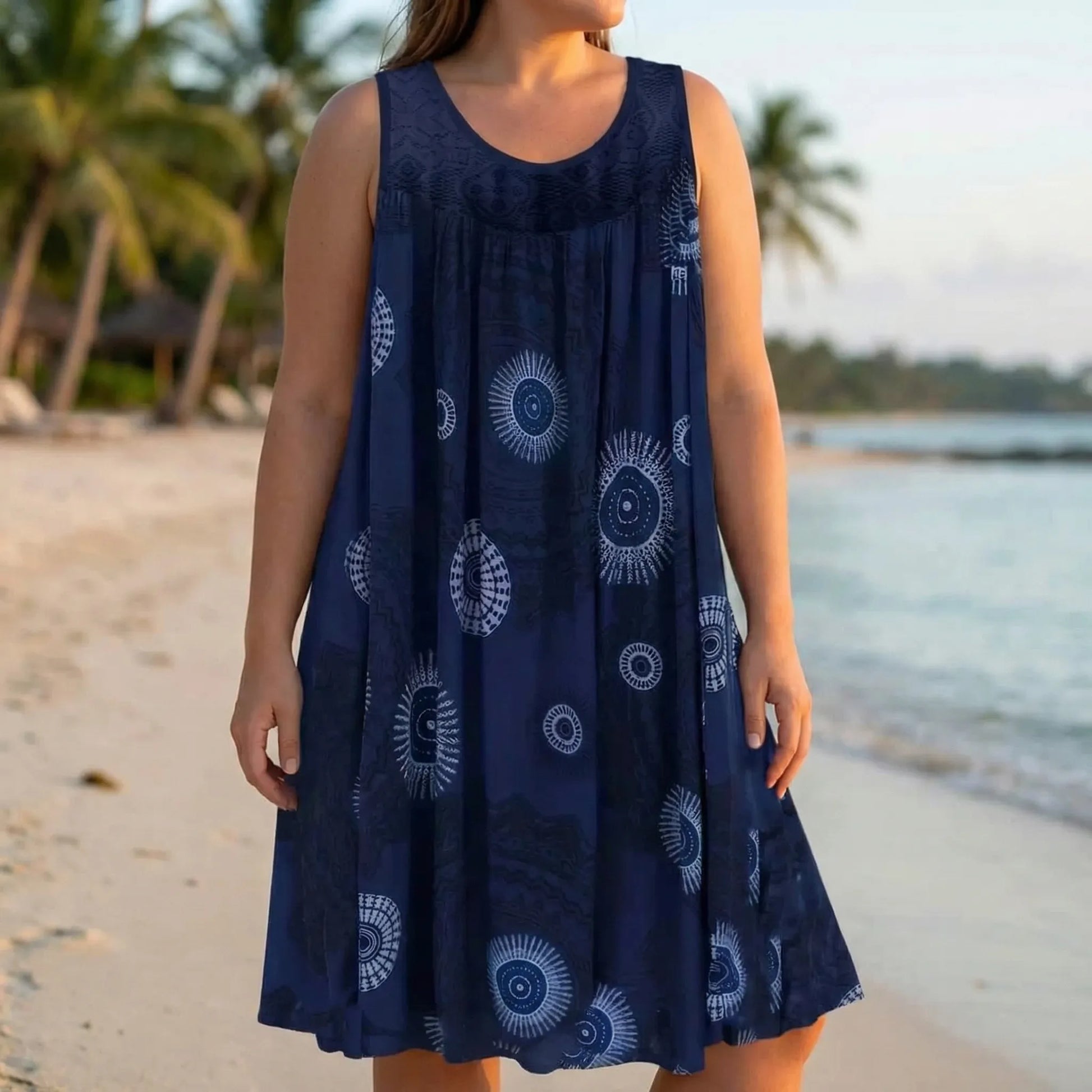 Bedrucktes Strandkleid In Plus-Size - Christie