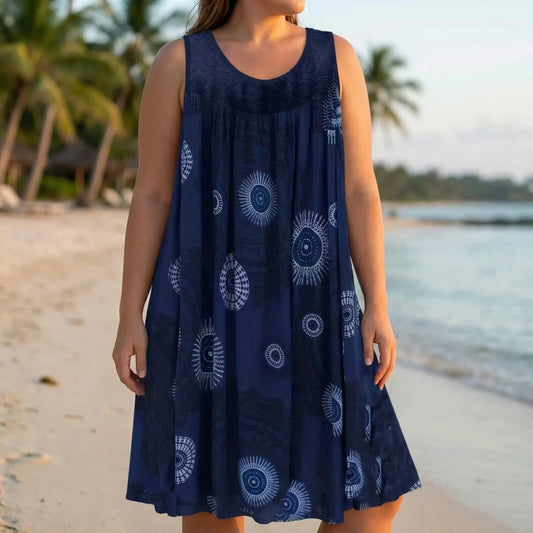 Bedrucktes Strandkleid In Plus-Size - Christie