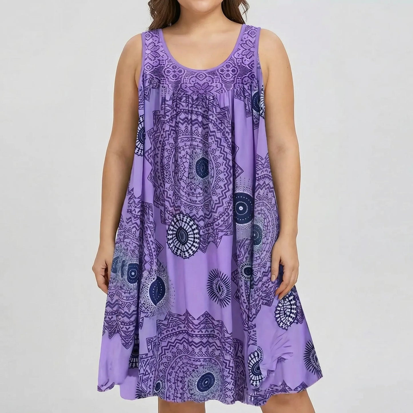 Bedrucktes Strandkleid In Plus-Size - Christie