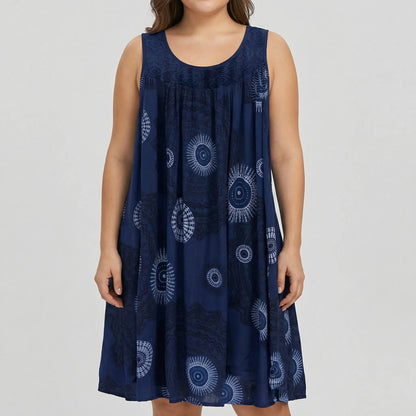 Bedrucktes Strandkleid In Plus-Size - Christie