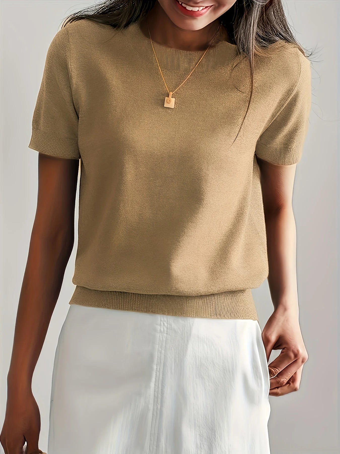 Frühjahrs-Pullover mit kurzen Ärmeln – Mira