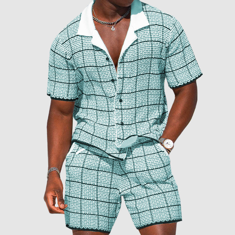 Zweiteilige Herren-Sommerhose mit Karomuster – Jules