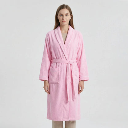 Belted Towelling Dressing Gown For Women - Charlene