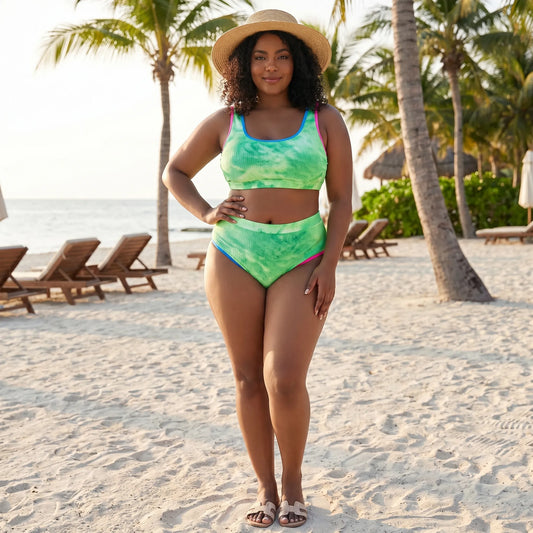 Bikini Set In Großen Größen Mit Batikmuster - Jean