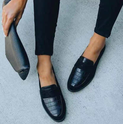 Schwarze Damen Loafer – Elena