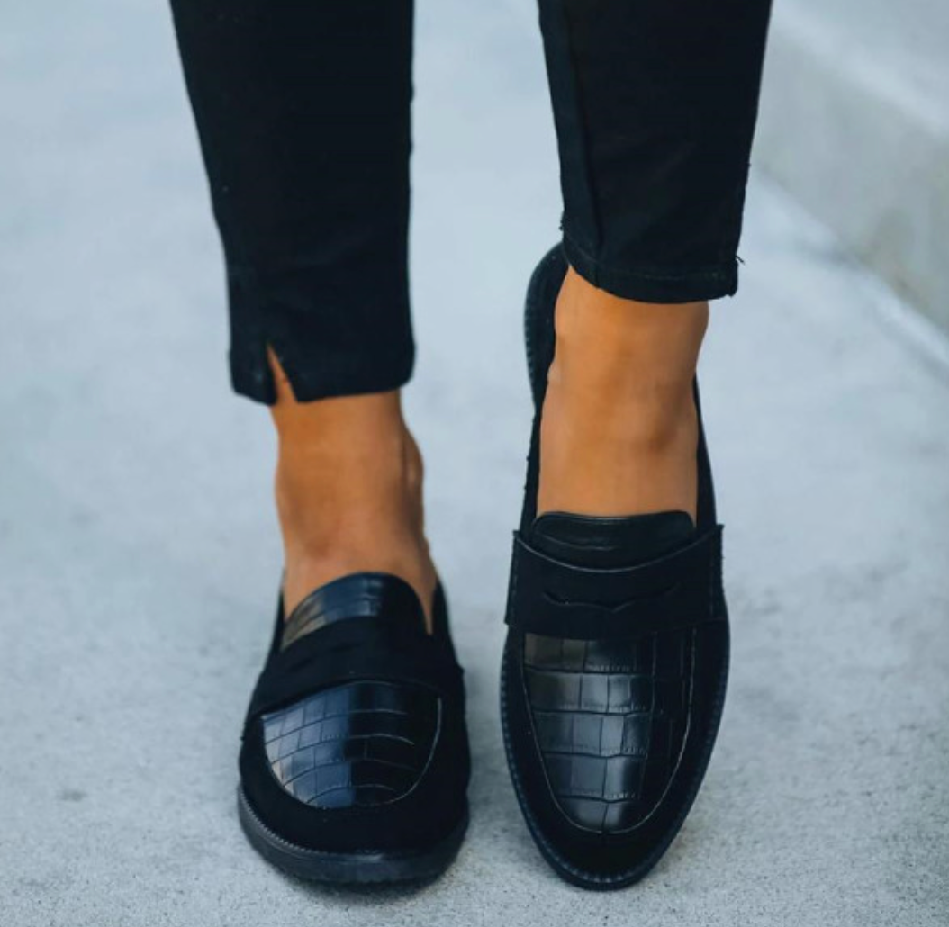 Schwarze Damen Loafer – Elena