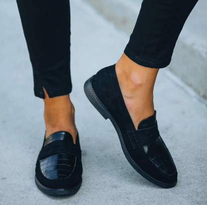 Schwarze Damen Loafer – Elena