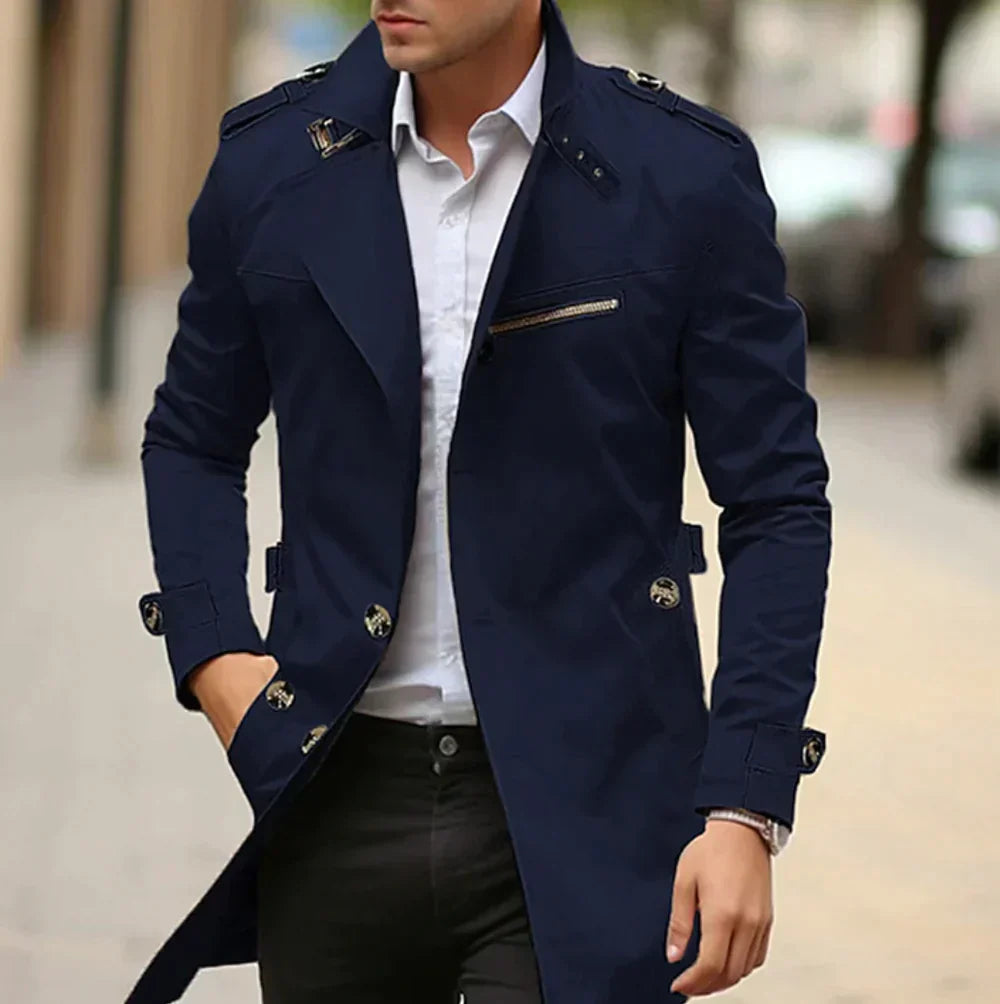 Herbstlicher Klassischer Herren-Trenchcoat – Fabrizio