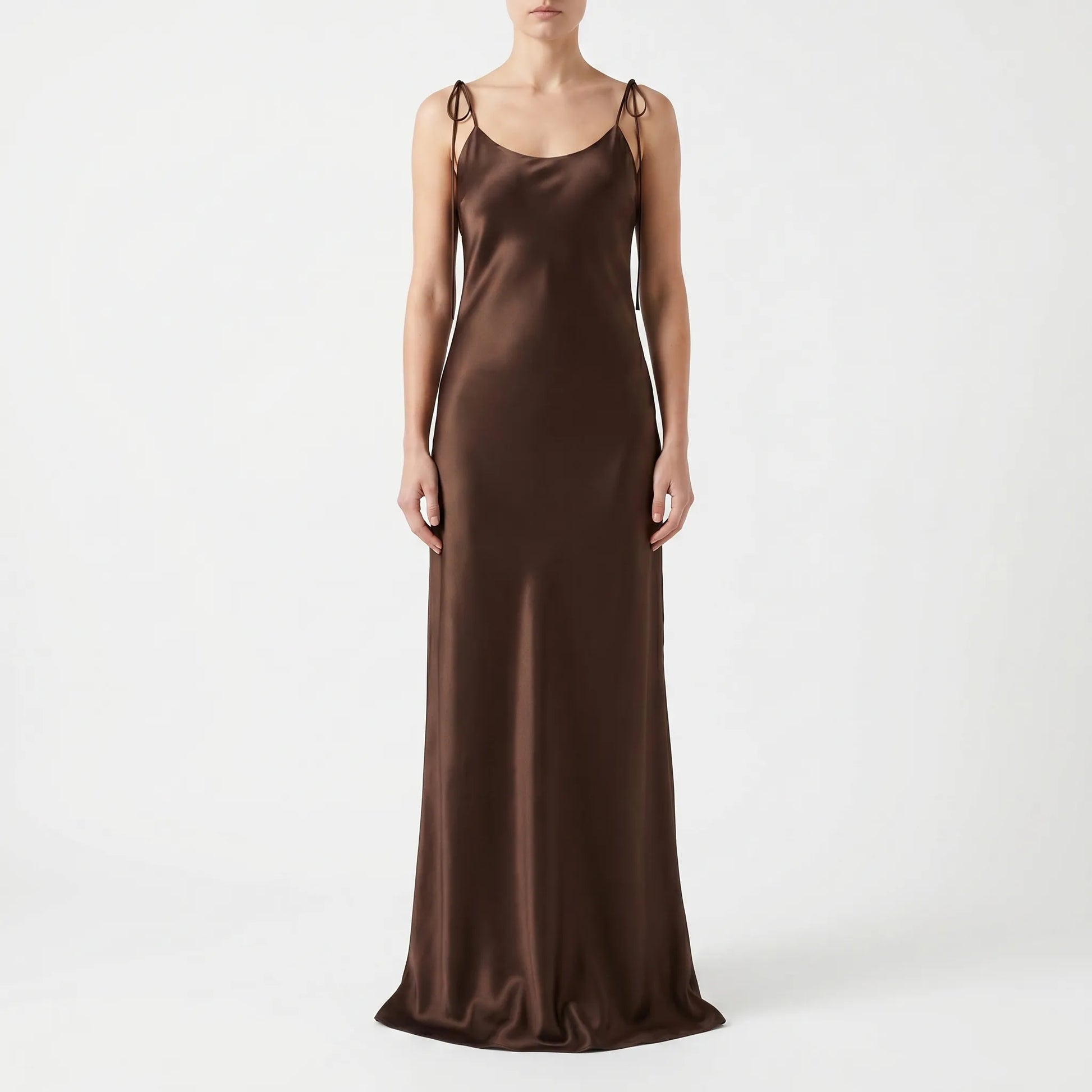 Bodenlanges Trägerkleid Mit Offenem Rücken -  Opal
