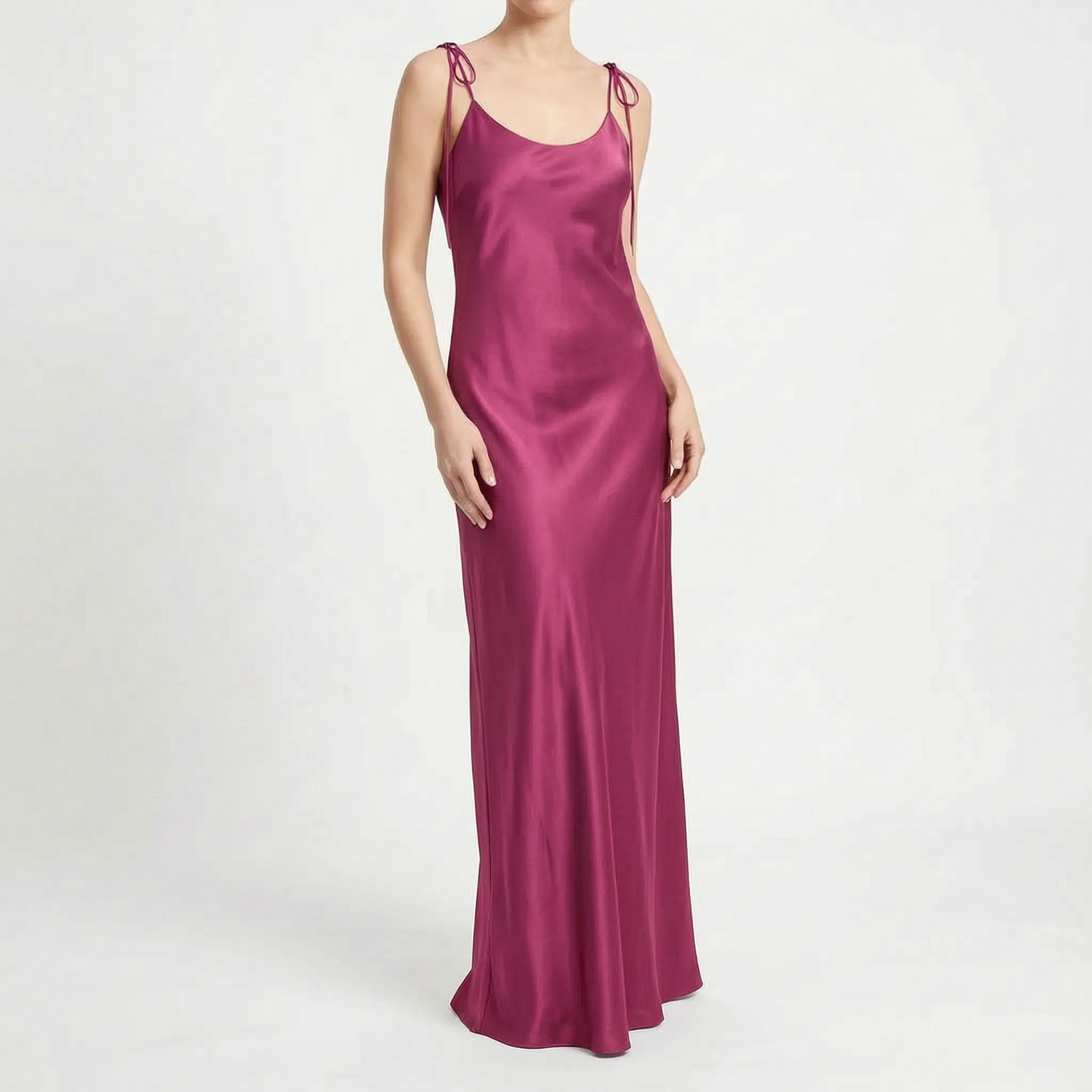 Bodenlanges Trägerkleid Mit Offenem Rücken -  Opal