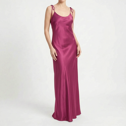 Bodenlanges Trägerkleid Mit Offenem Rücken -  Opal