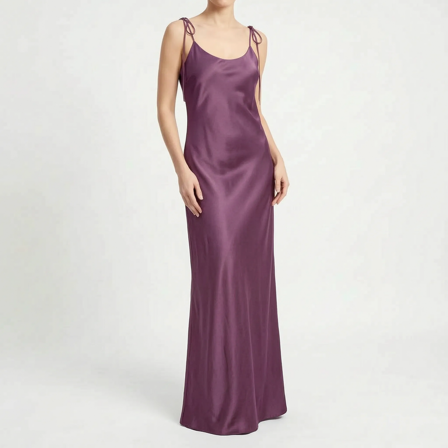 Bodenlanges Trägerkleid Mit Offenem Rücken -  Opal