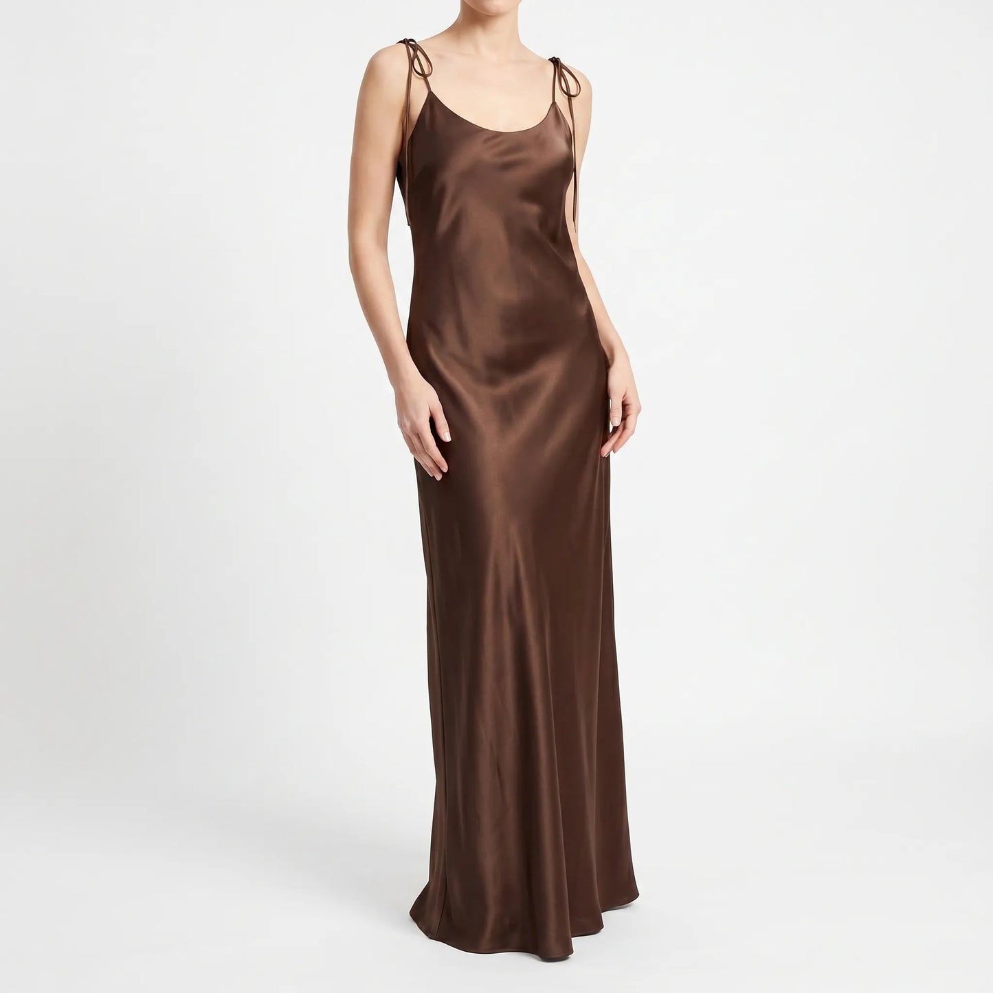 Bodenlanges Trägerkleid Mit Offenem Rücken -  Opal