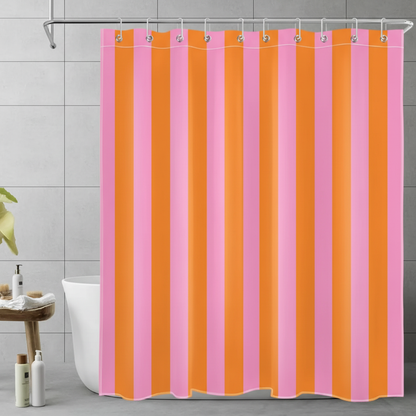 Boho Gestreifter Stoffduschvorhang - Stripelight