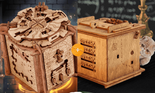 Interaktive Holz Escape Puzzlebox – MindVault
