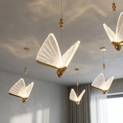 Butterfly-Shaped LED Pendant Lamp -  Flutterglow