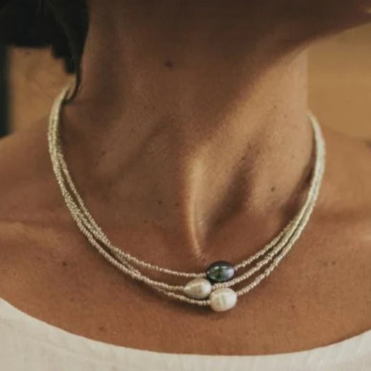 Vintage Natürliche Perlenkette - Elena