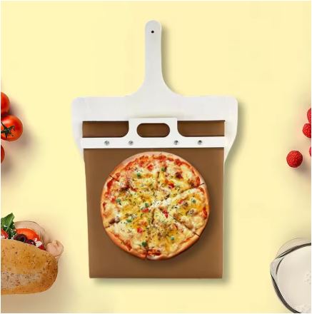 Verschiebbarer Pizzaschieber aus Birkenholz mit Schiebemechanismus – Fornello