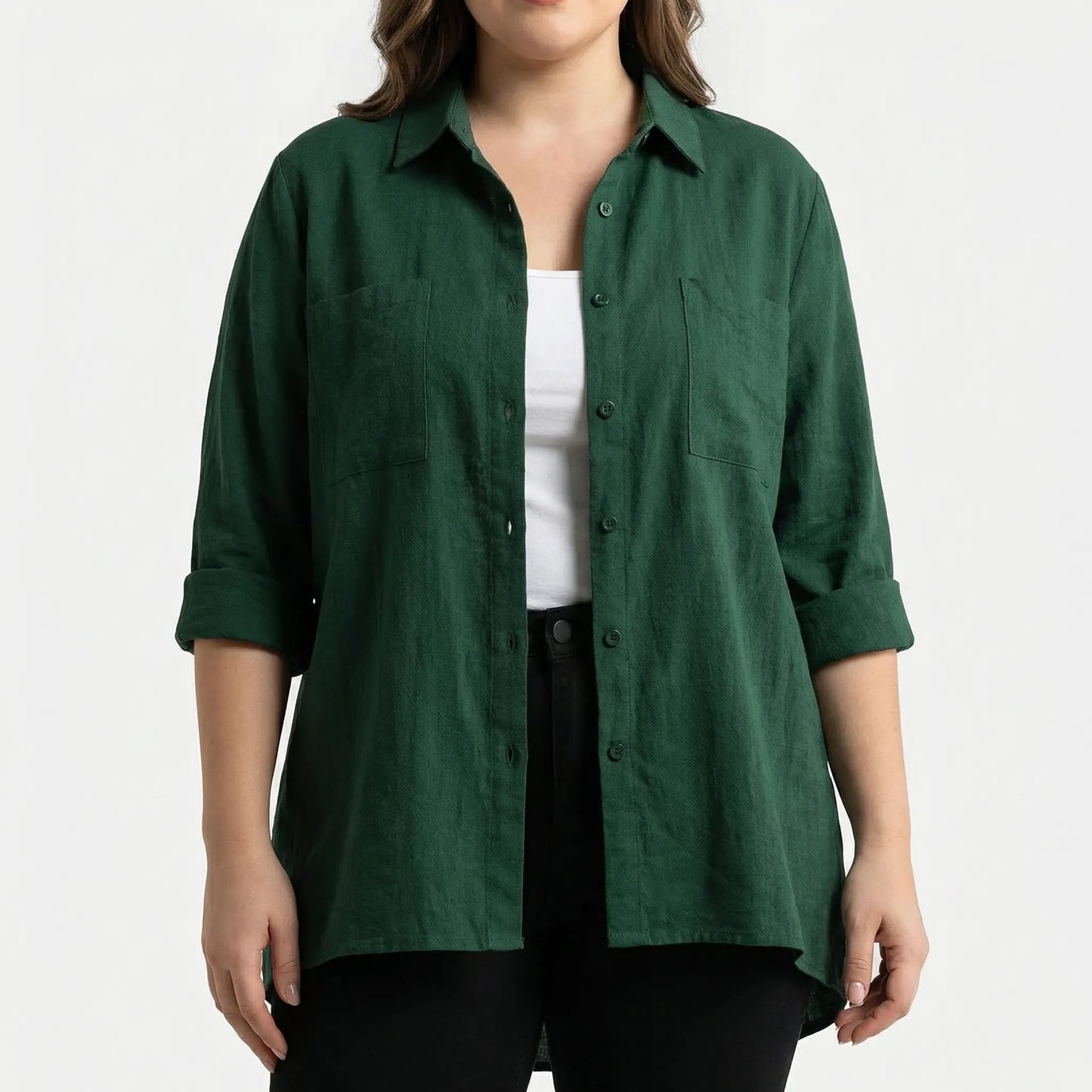 Casual Damenbluse Gr 48 Mit Reverskragen - Sonya