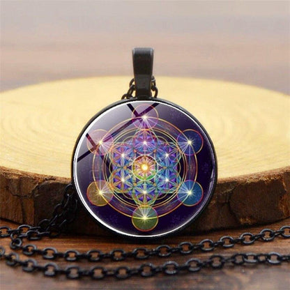 Chakra Anhänger mit Metatrons Würfel - Solantra