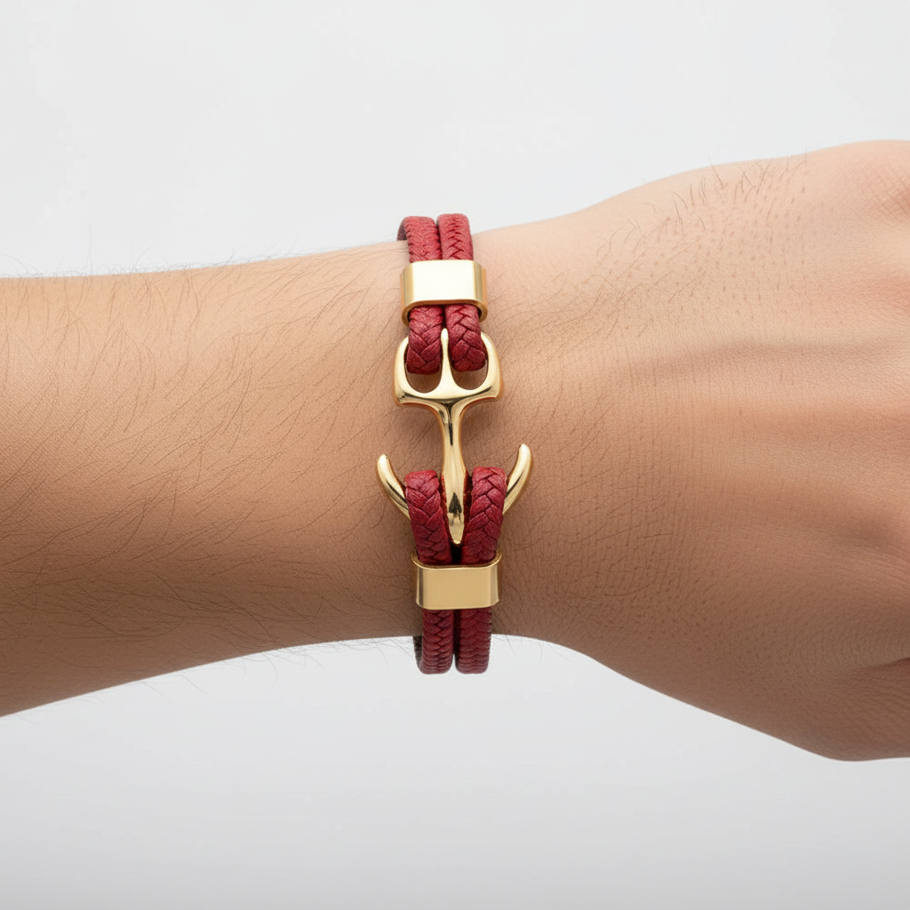 Charme-Armband Aus Leder - AnchorLeather