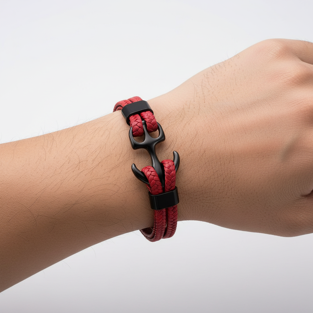 Charme-Armband Aus Leder - AnchorLeather