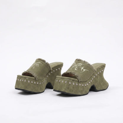 Chunky Plateau Pantoletten - Tami