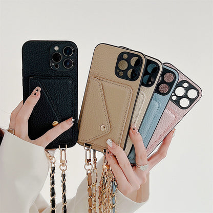 Funktionelle iPhone-Hülle mit Geldbörse – Celeste