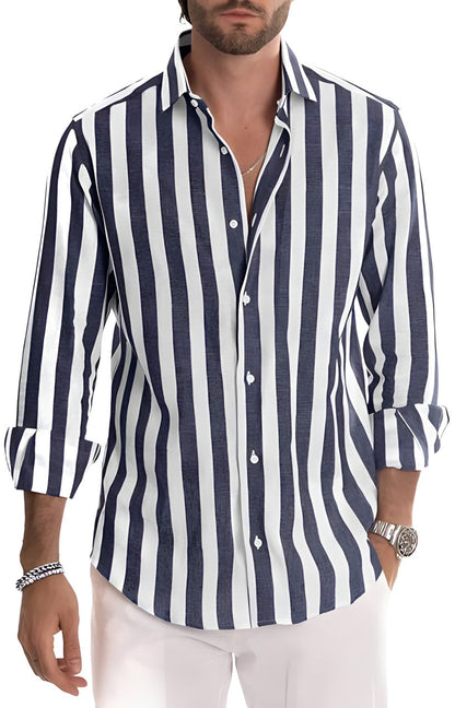 Classic Shirt With A Modern Stripe Pattern - Ramiro