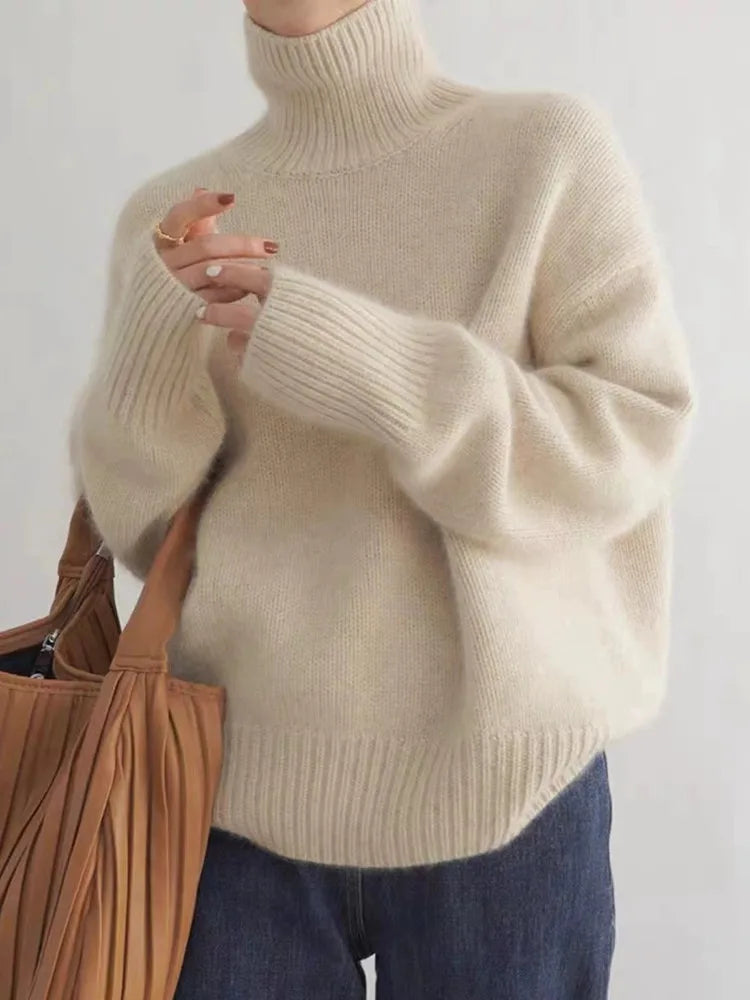 Luxe Damen Rollkragenpullover - Elena