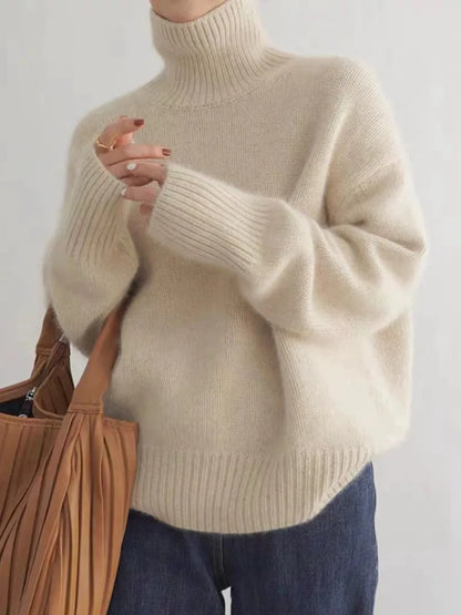 Luxe Damen Rollkragenpullover - Elena