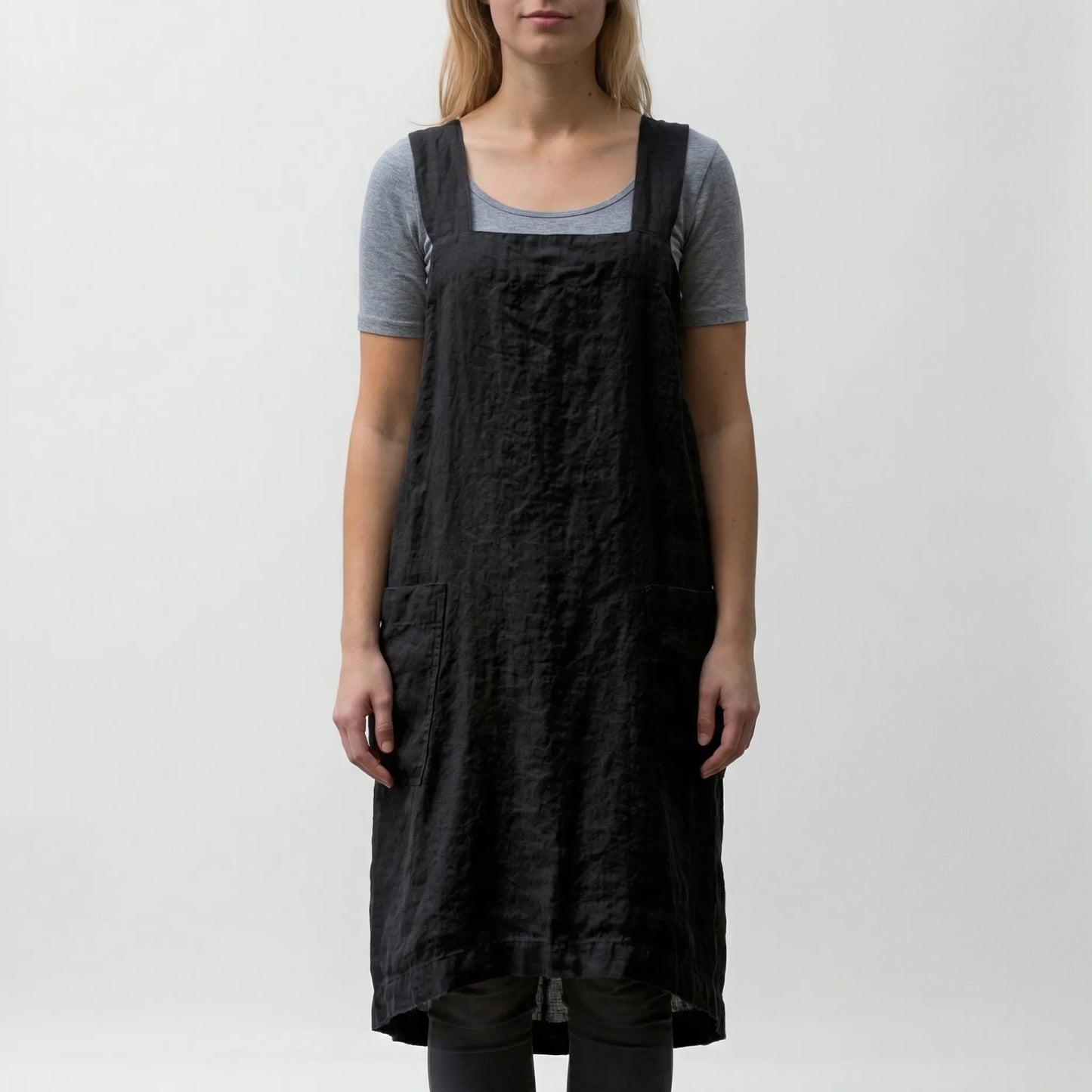 Crossback Pinafore Apron For Women - Heather