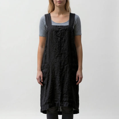 Crossback Pinafore Apron For Women - Heather