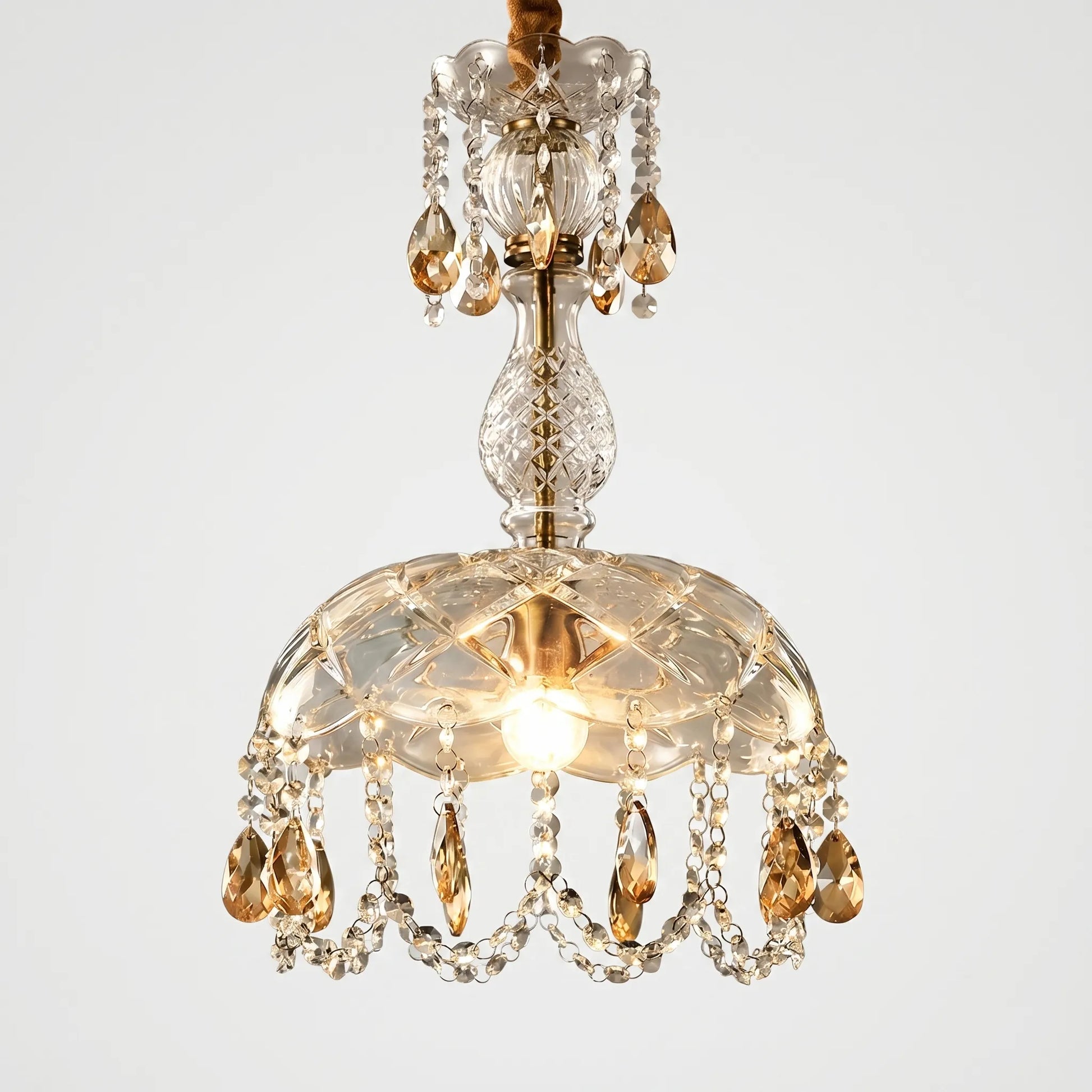 Crystal Pendant Chandelier With Droplets -  Crystella