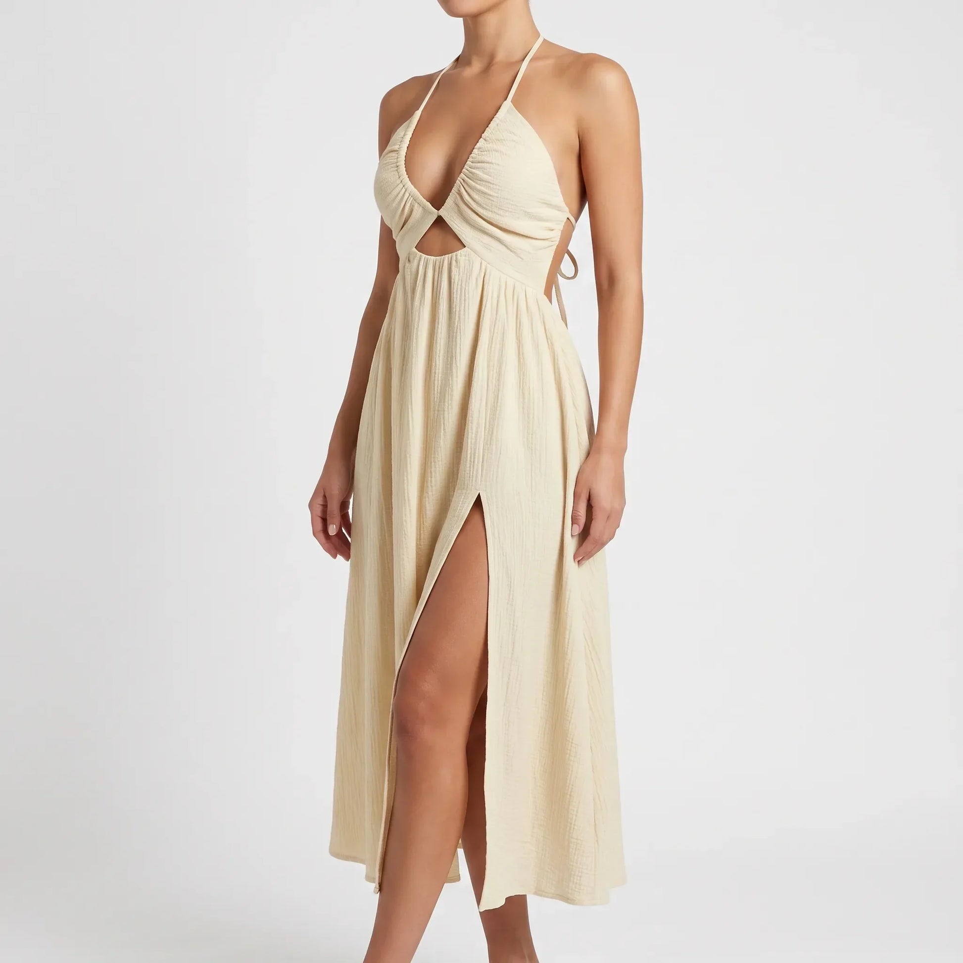 Cut Out Sommerkleid Mit V-Ausschnitt - Florence