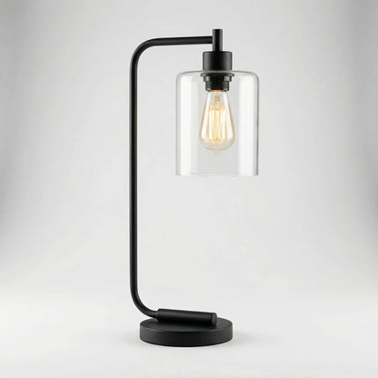 Cylindrical Glass Shade Table Lamp -  Stellox