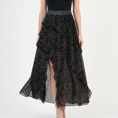 Damen Maxirock Mit Volants Und Polka-Dots Für Den Sommer - Florence