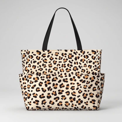 Damen Strandtasche Mit Leopardenmuster - Prowella