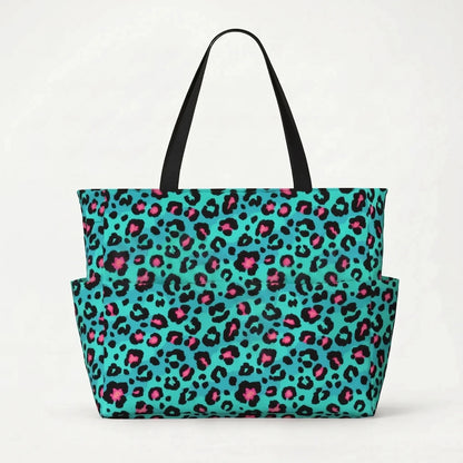 Damen Strandtasche Mit Leopardenmuster - Prowella