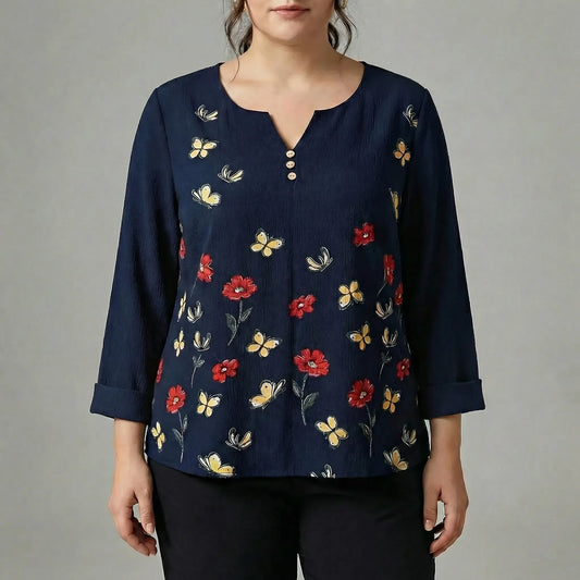 Damenbluse Lang In Plus Size - Stella