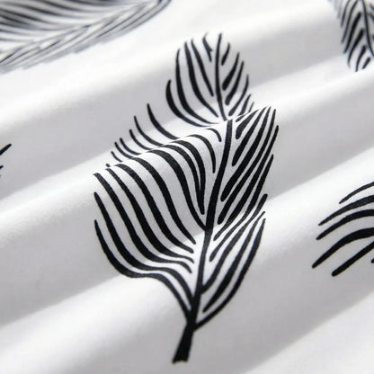 Damenkleid Weiß Mit Blätter-Print - Marion
