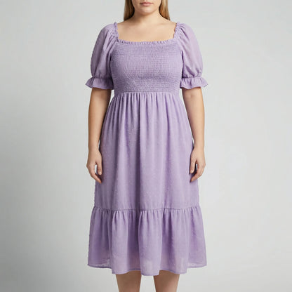 Damenkleid XL Mit Gesmoktem Oberteil - Connie